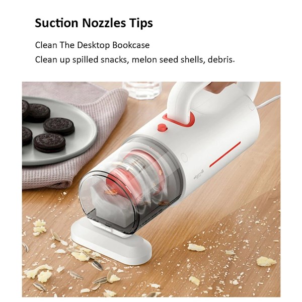 მტვერსასრუტი Xiaomi Deerma CM1300W, 350W, 0.4L, Vacuum Cleaner + UV Mite Remover, White